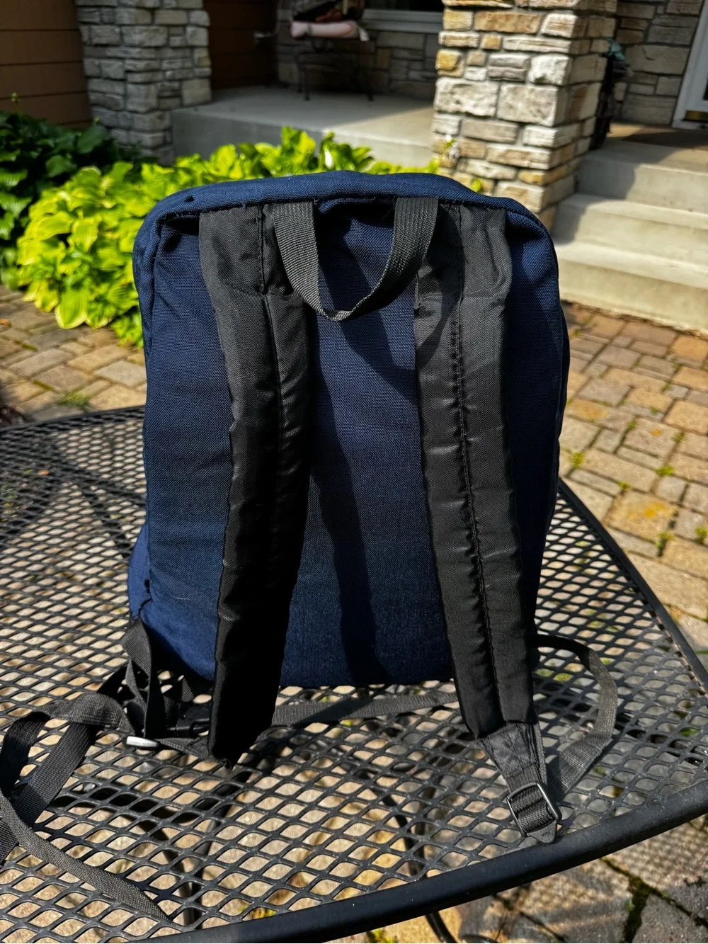 Vintage 90s L.L. Bean Dark Navy Canvas Daypack Backpack